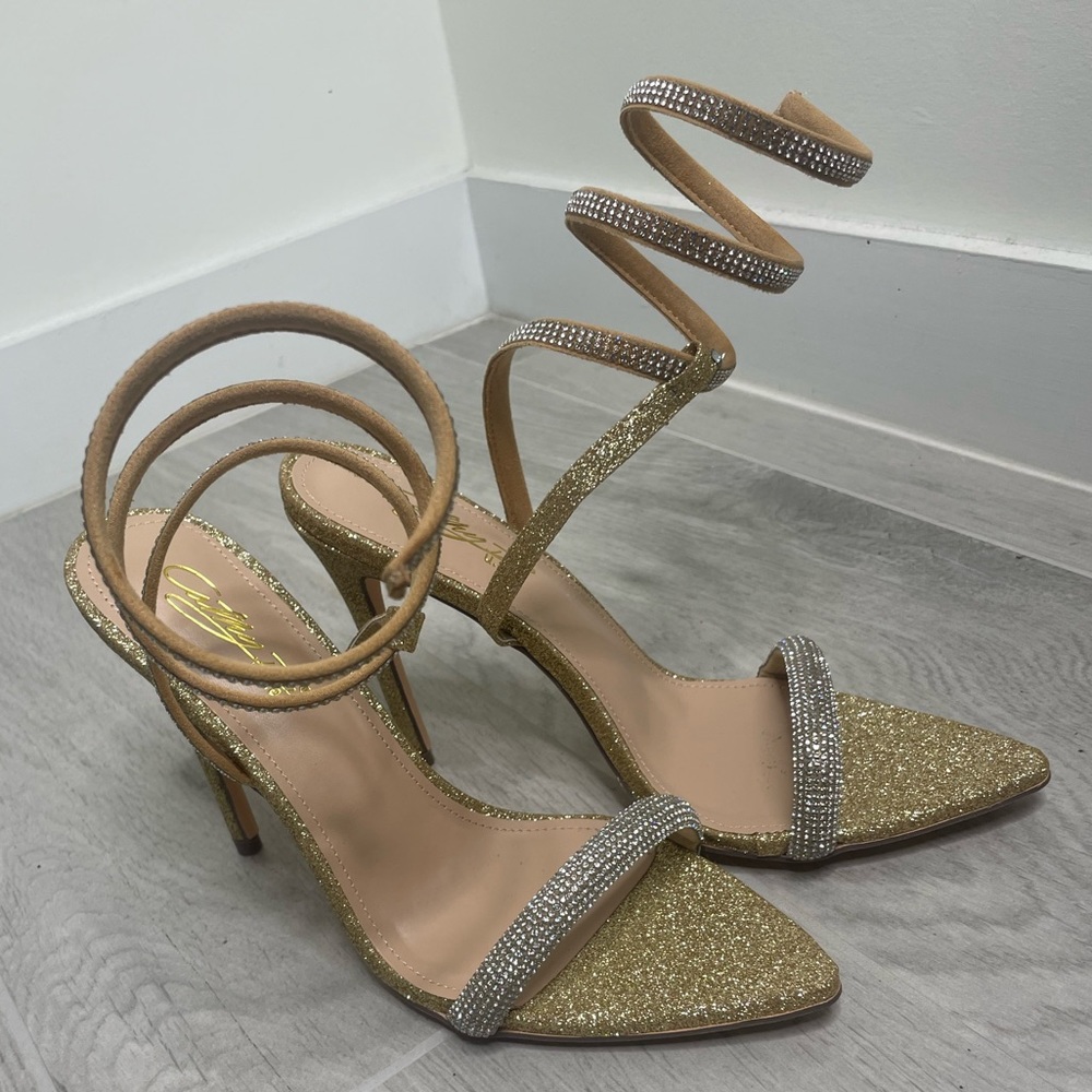 Gold Stiletto Heels